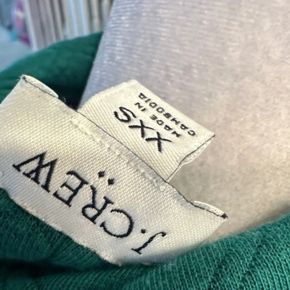 J. Crew Green Quilted Women's Turtleneck Sweater